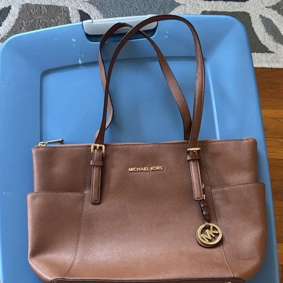 Michael Kors Tan Leather Tote Bag - Picture 1 of 9